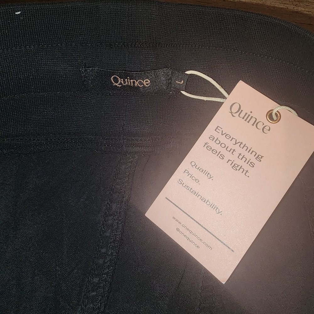 Quince Vintage Wash Tencel Utility Jogger NWT Black Large - Picture 5 of 8